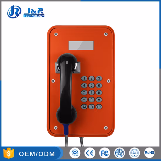 J&R Weatherproof Anti-Vandal Industrial Telephone with LCD Display
