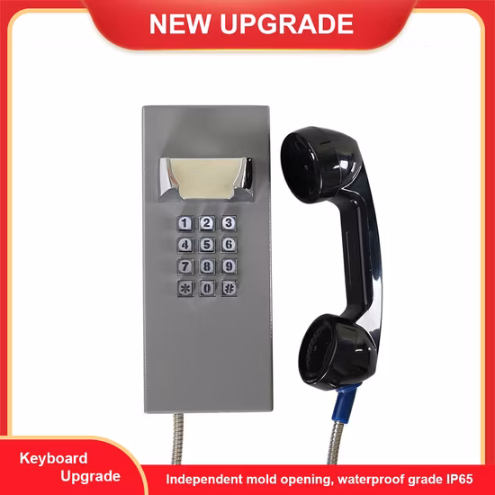 Full Keypad Antique Vandal Resistant Tunnel Phone Bank Service Telephone