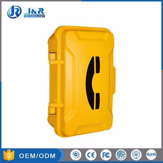 Hotline Hands-Free Industrial Telephone, Poe/DC Powered Rolling Dial SIP Weatherproof Telephone